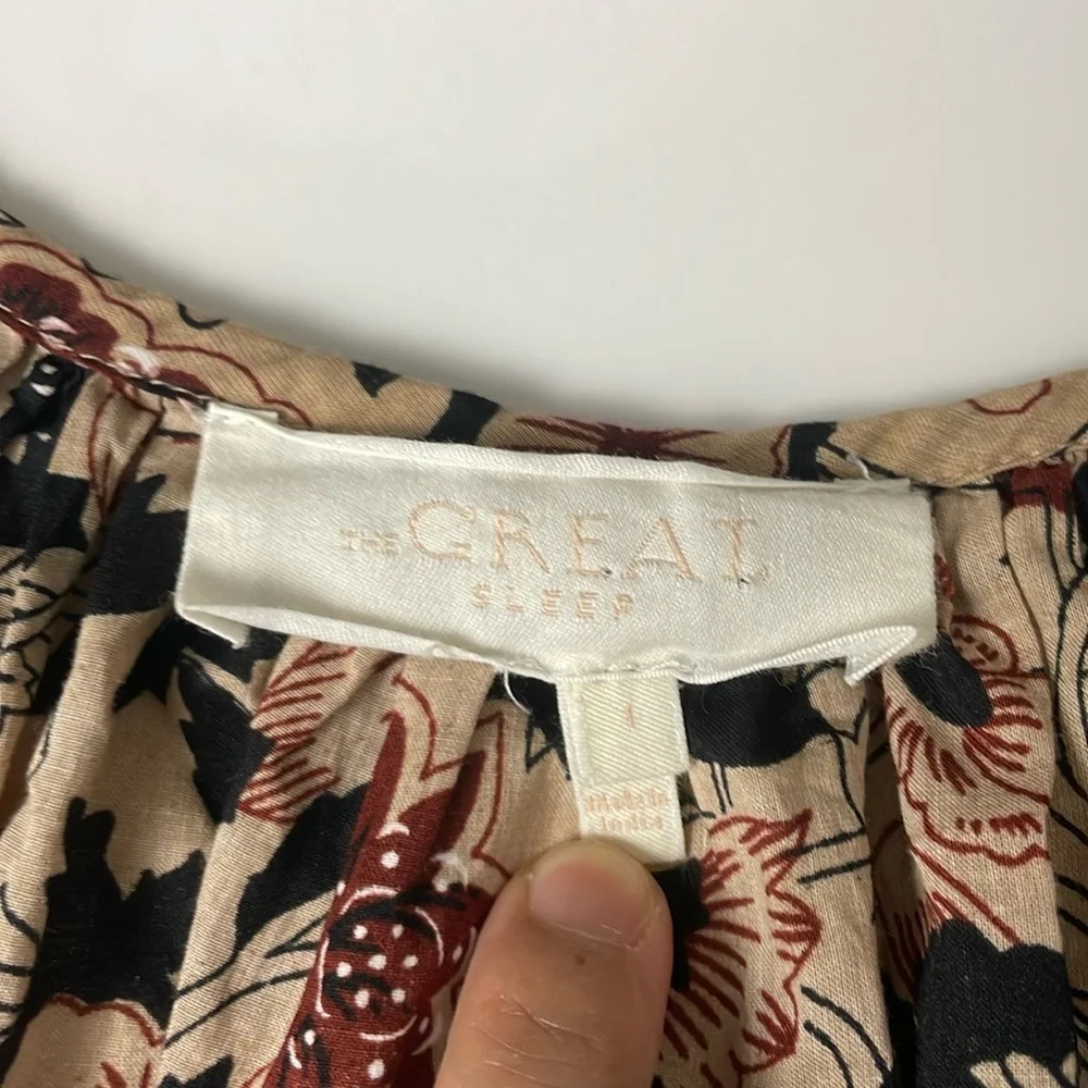 The Great Sleep Brown Floral Print‎ sleep dress size 4/6